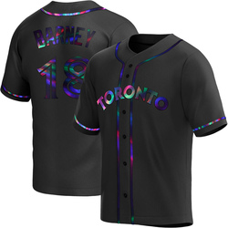 Darwin Barney Youth Toronto Blue Jays Black Holographic Replica Alternate Jersey