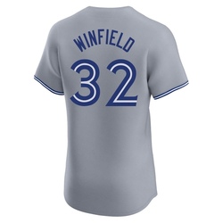 Dave Winfield Men's Toronto Blue Jays Gray Elite Road Jersey