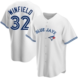 Dave Winfield Men's Toronto Blue Jays White Replica Home Jersey
