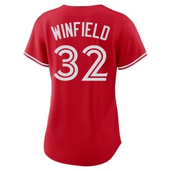 Dave Winfield Women's Toronto Blue Jays Red Replica Canada Day Jersey