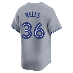 David Wells Men's Toronto Blue Jays Gray Limited Away Jersey