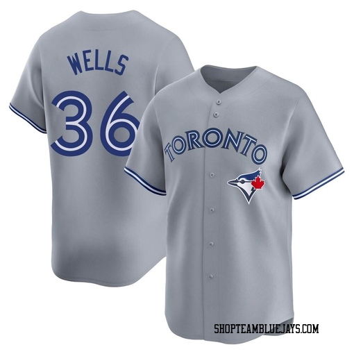 David Wells Men's Toronto Blue Jays Gray Limited Away Jersey