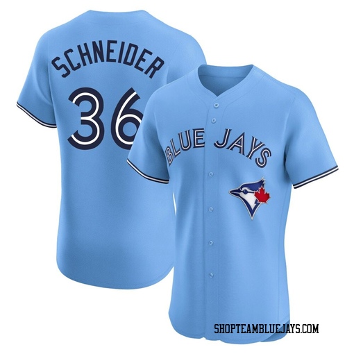 Davis Schneider Men's Toronto Blue Jays Blue Elite Powder Alternate Jersey