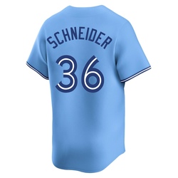 Davis Schneider Men's Toronto Blue Jays Blue Limited Powder Alternate Jersey