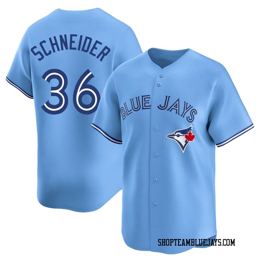 Davis Schneider Men's Toronto Blue Jays Blue Limited Powder Alternate Jersey