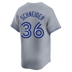 Davis Schneider Men's Toronto Blue Jays Gray Limited Away Jersey