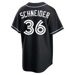 Davis Schneider Youth Toronto Blue Jays Black Replica Fashion Out Jersey