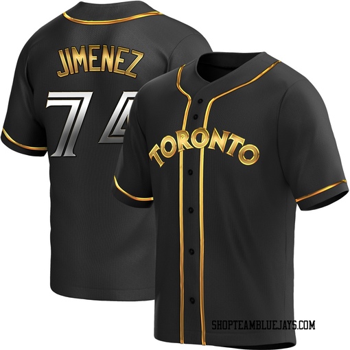 Eloy Jimenez Men's Toronto Blue Jays Black Golden Replica Alternate Jersey