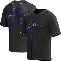 Eloy Jimenez Men's Toronto Blue Jays Black Holographic Replica Alternate Jersey