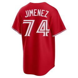 Eloy Jimenez Men's Toronto Blue Jays Red Replica Canada Day Jersey