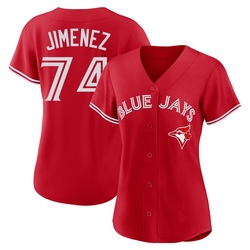 Eloy Jimenez Women's Toronto Blue Jays Red Replica Canada Day Jersey