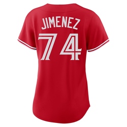 Eloy Jimenez Women's Toronto Blue Jays Red Replica Canada Day Jersey