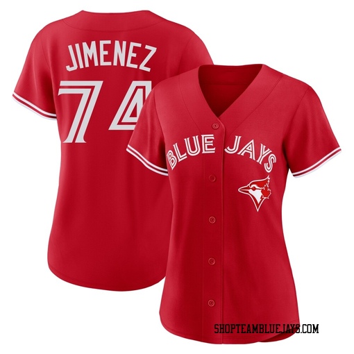 Eloy Jimenez Women's Toronto Blue Jays Red Replica Canada Day Jersey
