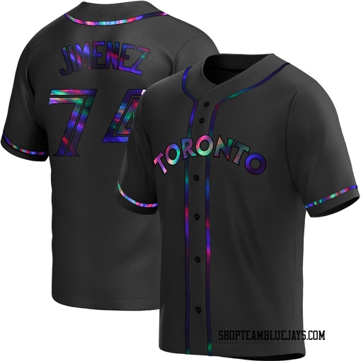 Eloy Jimenez Youth Toronto Blue Jays Black Holographic Replica Alternate Jersey