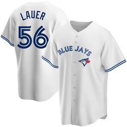 Eric Lauer Men's Toronto Blue Jays White Replica Home Jersey