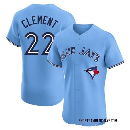 Ernie Clement Men's Toronto Blue Jays Blue Elite Powder Alternate Jersey