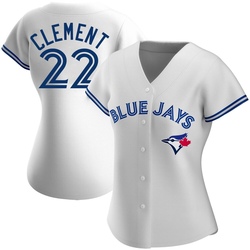 Ernie Clement Women's Toronto Blue Jays White Replica Home Jersey