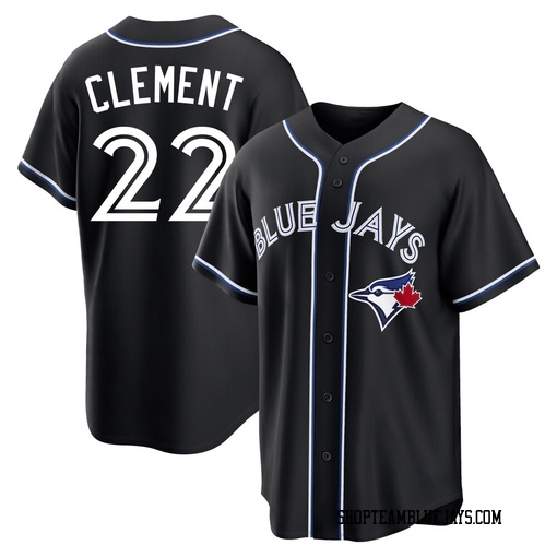Ernie Clement Youth Toronto Blue Jays Black Replica Fashion Out Jersey
