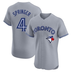 George Springer Men's Toronto Blue Jays Gray Elite Road Jersey