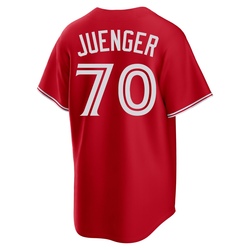 Hayden Juenger Men's Toronto Blue Jays Red Replica Canada Day Jersey