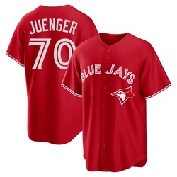 Hayden Juenger Youth Toronto Blue Jays Red Replica Canada Day Jersey