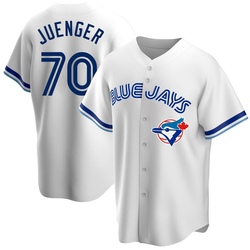 Hayden Juenger Youth Toronto Blue Jays White Replica Home Cooperstown Collection Jersey