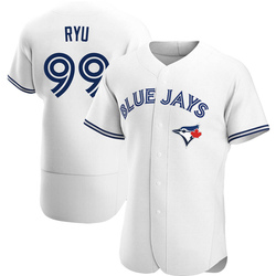 Hyun Jin Ryu Men's Toronto Blue Jays White Authentic Home Jersey