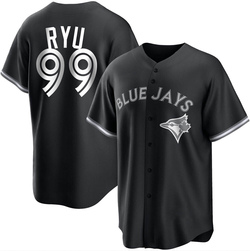 Hyun Jin Ryu Youth Toronto Blue Jays White Replica Black/ Jersey