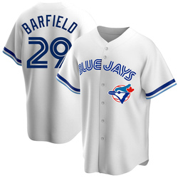 Jesse Barfield Men's Toronto Blue Jays White Replica Home Cooperstown Collection Jersey