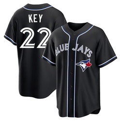 Jimmy Key Men's Toronto Blue Jays Black Replica Fashion Out Jersey