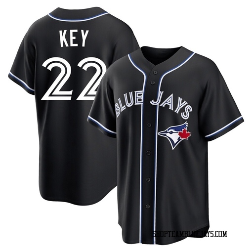 Jimmy Key Men's Toronto Blue Jays Black Replica Fashion Out Jersey