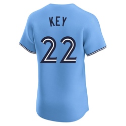 Jimmy Key Men's Toronto Blue Jays Blue Elite Powder Alternate Jersey
