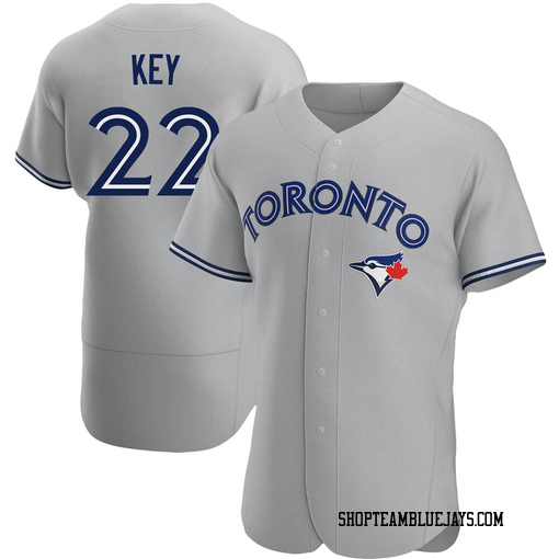 Jimmy Key Men's Toronto Blue Jays Gray Authentic Road Jersey