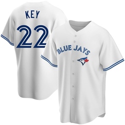 Jimmy Key Men's Toronto Blue Jays White Replica Home Jersey