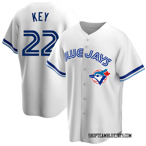 Jimmy Key Youth Toronto Blue Jays White Replica Home Cooperstown Collection Jersey