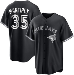 Joe Mantiply Men's Toronto Blue Jays White Replica Black/ Jersey