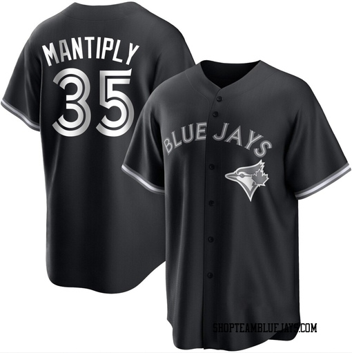 Joe Mantiply Men's Toronto Blue Jays White Replica Black/ Jersey