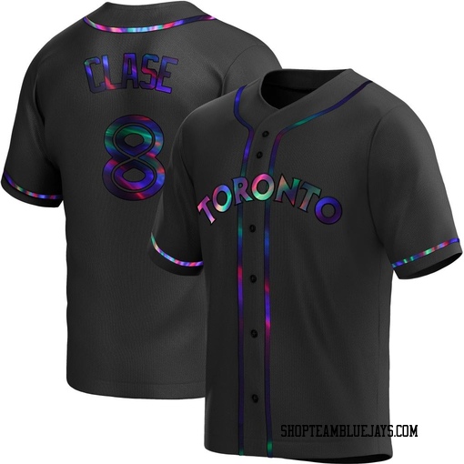 Jonatan Clase Men's Toronto Blue Jays Black Holographic Replica Alternate Jersey
