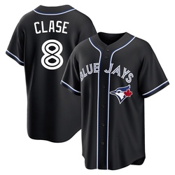 Jonatan Clase Men's Toronto Blue Jays Black Replica Fashion Out Jersey