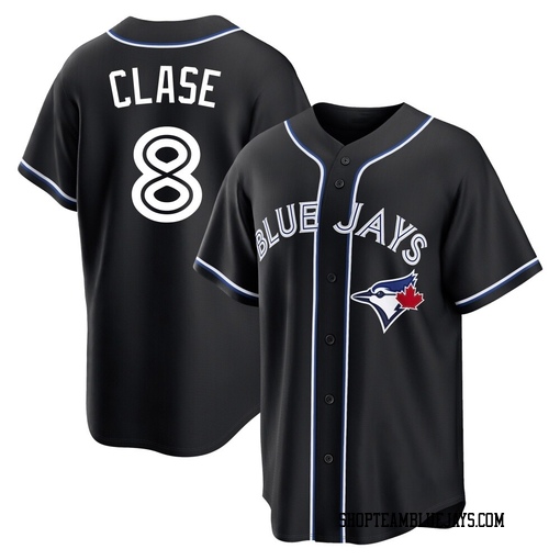 Jonatan Clase Men's Toronto Blue Jays Black Replica Fashion Out Jersey