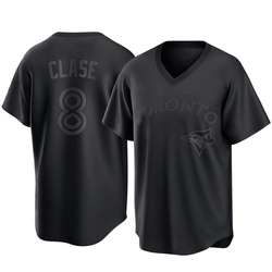 Jonatan Clase Men's Toronto Blue Jays Black Replica Pitch Fashion Jersey