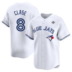 Jonatan Clase Men's Toronto Blue Jays White Limited Home 2025 World Series Jersey