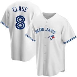 Jonatan Clase Men's Toronto Blue Jays White Replica Home Jersey