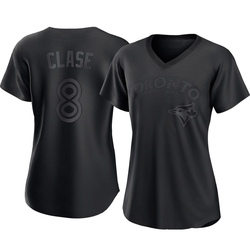 Jonatan Clase Women's Toronto Blue Jays Black Replica Pitch Fashion Jersey