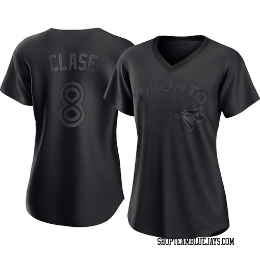 Jonatan Clase Women's Toronto Blue Jays Black Replica Pitch Fashion Jersey