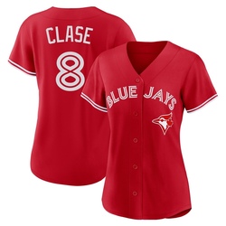 Jonatan Clase Women's Toronto Blue Jays Red Replica Canada Day Jersey