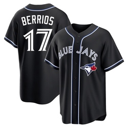 Jose Berrios Men's Toronto Blue Jays Black Replica Fashion Out Jersey