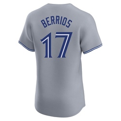 Jose Berrios Men's Toronto Blue Jays Gray Elite Road Jersey
