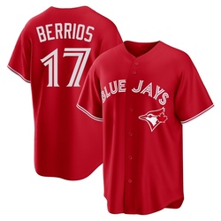 Jose Berrios Men's Toronto Blue Jays Red Replica Canada Day Jersey