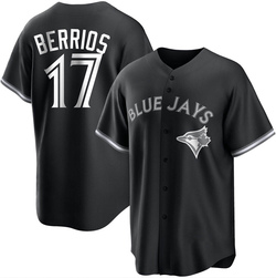 Jose Berrios Men's Toronto Blue Jays White Replica Black/ Jersey